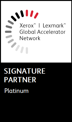 Xerox | Lexmark Global Accelerator Network — Signature Partner Platinum | Advantage Business Systems Xerox | Lexmark Global Accelerator Network Signature Partner Platinum badge held by Advantage Business Systems, New Haven, CT